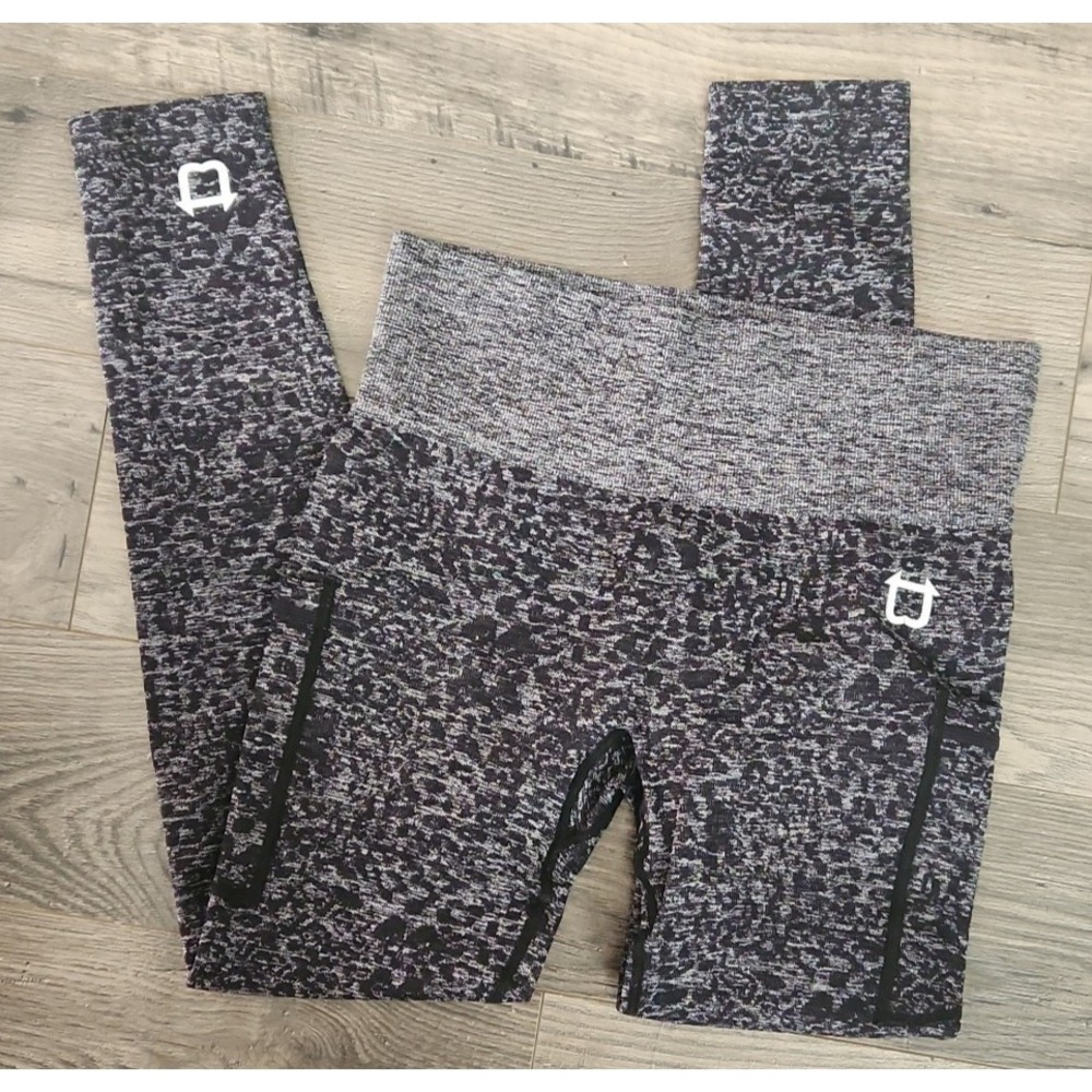 TwoTags Leggings Womens Size M Heather Gray High Waisted Activewear